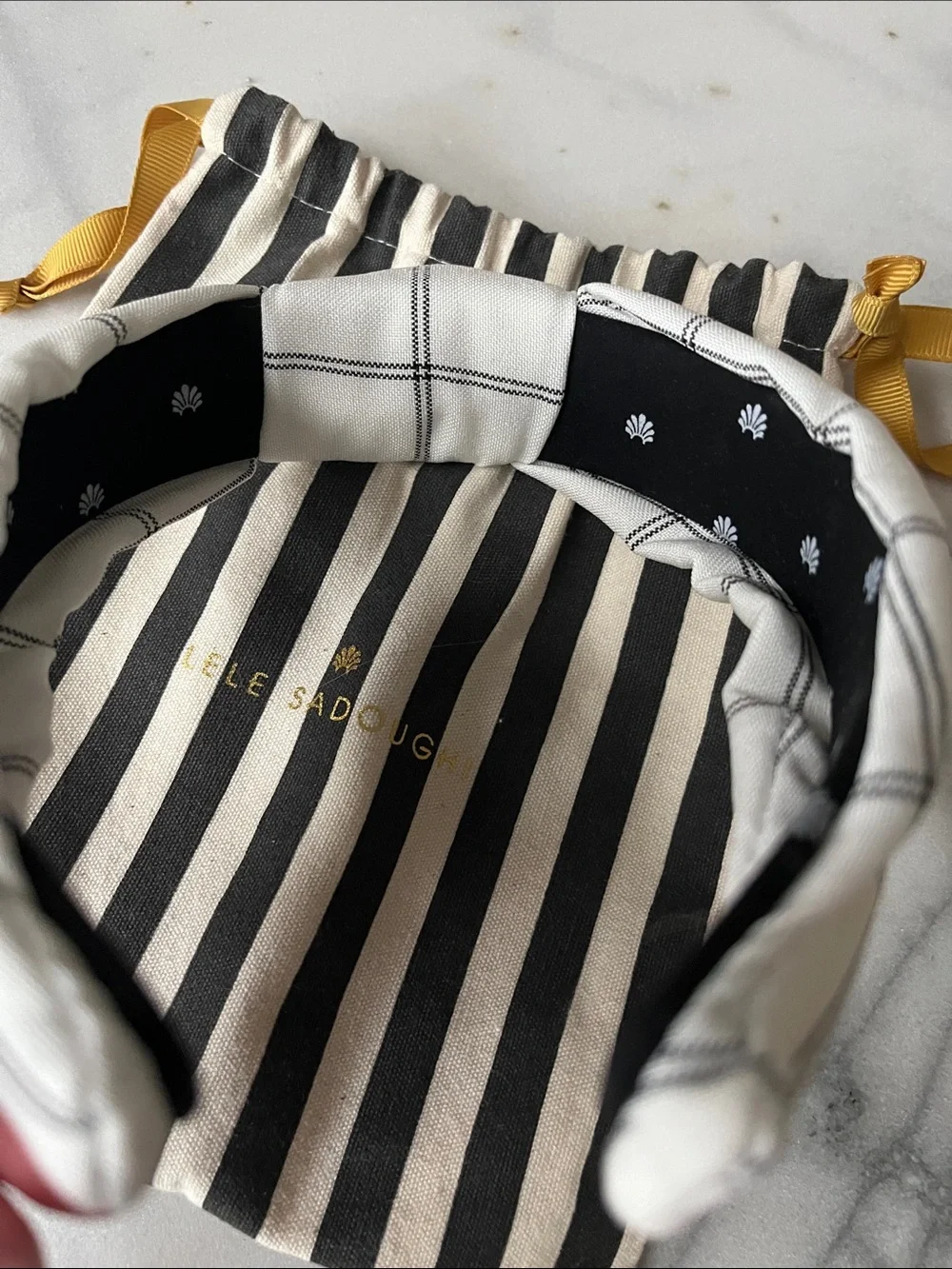 Lele Sadoughi Black and White Plaid Headband